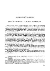 Ficción histórica y dualidad referencial / Covadonga López Alonso | Biblioteca Virtual Miguel de Cervantes