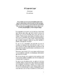 El Lope de Lepe : (monólogo) / por Carlos Etxeba | Biblioteca Virtual Miguel de Cervantes