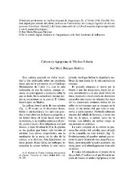 Cabeza de Agrippina, de Medina Sidonia / José María Blázquez Martínez | Biblioteca Virtual Miguel de Cervantes