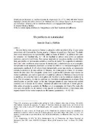 Un problema de autenticidad / Antonio García y Bellido | Biblioteca Virtual Miguel de Cervantes
