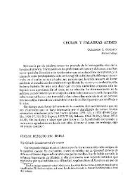 Cecear y palabras afines / Guillermo L. Guitarte | Biblioteca Virtual Miguel de Cervantes