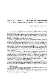 Sobre el leísmo y la apócope del pronombre de tercera persona singular objeto directo | Biblioteca Virtual Miguel de Cervantes