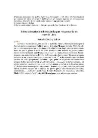 Sobre la inscripción ibérica en lengua vascuence de un vaso de Liria / Antonio García y Bellido | Biblioteca Virtual Miguel de Cervantes