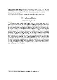 Sobre la Safo de Silanion / Antonio García y Bellido | Biblioteca Virtual Miguel de Cervantes