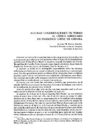 Algunas consideraciones en torno al léxico americano en Francisco López de Gómara / Antonio M. García Español | Biblioteca Virtual Miguel de Cervantes