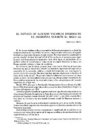 El estudio de algunos vocablos regionales en Argentina durante el siglo XIX / Donatella Mora | Biblioteca Virtual Miguel de Cervantes