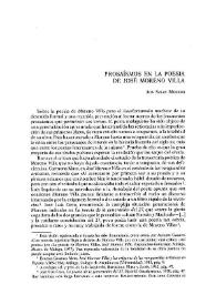 Prosaísmos en la poesía de José Moreno Villa / Ada Salas Moreno | Biblioteca Virtual Miguel de Cervantes