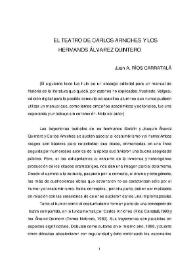 El teatro de Carlos Arniches y los hermanos Álvarez Quintero / Juan Antonio Ríos Carratalá | Biblioteca Virtual Miguel de Cervantes