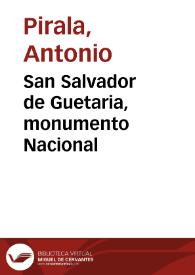 San Salvador de Guetaria, monumento Nacional / Antonio Pirala | Biblioteca Virtual Miguel de Cervantes