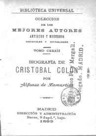 Biografía de Cristóbal Colón / por Alfonso de Lamartine | Biblioteca Virtual Miguel de Cervantes
