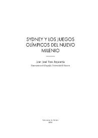 Sidney y los Juegos Olímpicos del nuevo milenio / Juan José Pons Izquierdo | Biblioteca Virtual Miguel de Cervantes