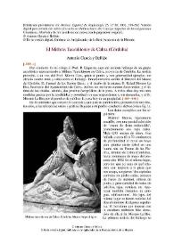 El Mithras Tauroktonos de Cabra (Córdoba) / Antonio García y Bellido | Biblioteca Virtual Miguel de Cervantes