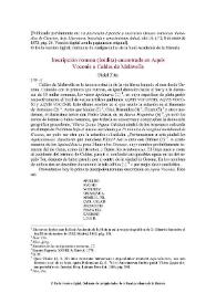 Inscripción romana (inédita) encontrada en Aquis Voconis o Caldes de Malavella / Fidel Fita | Biblioteca Virtual Miguel de Cervantes