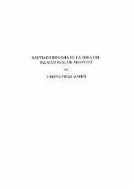 Santiago Bonavía en la obra del Palacio Real de Aranjuez / Virginia Tovar Martín | Biblioteca Virtual Miguel de Cervantes