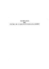 Necrología del Excmo. Sr. D. Gerardo Rueda Salaberry / Enrique Pardo Canalís | Biblioteca Virtual Miguel de Cervantes
