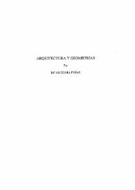 Arquitectura y geometrías / M.ª Antonia Frías | Biblioteca Virtual Miguel de Cervantes