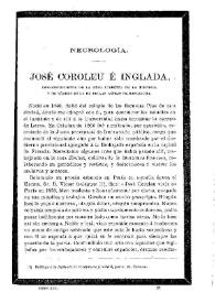 Necrología : José Coroleu e Inglada / Francisco de Bofarull | Biblioteca Virtual Miguel de Cervantes