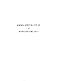 Justicia, derecho, arte (II) / Manuel Utande Igualada | Biblioteca Virtual Miguel de Cervantes