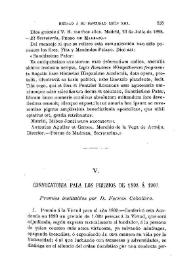 Convocatoria para los premios de 1898 a 1900. Premios instituidos por D. Fermín Caballero / Pedro de Madrazo | Biblioteca Virtual Miguel de Cervantes