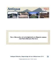 Vías e itinerarios: de la Antigüedad a la Hispania romana / José María Blázquez Martínez | Biblioteca Virtual Miguel de Cervantes