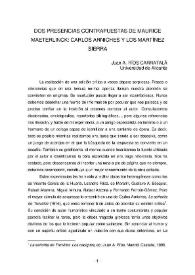 Dos presencias contrapuestas de Maurice Maeterlinck : Carlos Arniches y los Martínez Sierra / Juan A. Ríos Carratalá | Biblioteca Virtual Miguel de Cervantes