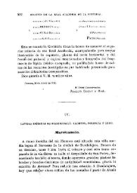 Lápidas inéditas de Marchamalo, Palencia y Lugo / Fidel Fita | Biblioteca Virtual Miguel de Cervantes