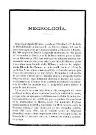 Necrología : [Emil Hübner] / Eduardo Saavedra | Biblioteca Virtual Miguel de Cervantes