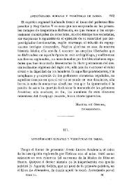 Antigüedades romanas y visigóticas de Baena / Francisco Valverde Perales | Biblioteca Virtual Miguel de Cervantes