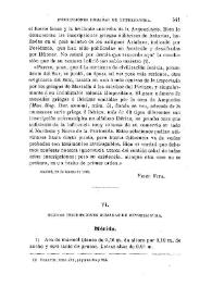 Nuevas inscripciones romanas de Extremadura [Mérida, Ibahernando] / El Marqués de Monsalud | Biblioteca Virtual Miguel de Cervantes