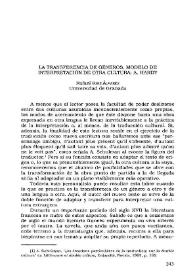 La transferencia de géneros, modelo de interpretación de otra cultura: A. Hardy / Rafael Ruiz Álvarez | Biblioteca Virtual Miguel de Cervantes