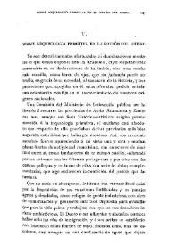 Sobre arqueología primitiva en la región del Duero / M. Gómez-Moreno Martínez | Biblioteca Virtual Miguel de Cervantes