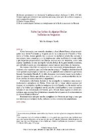 Sobre las fechas de algunas fíbulas halladas en Ampurias / Martín Almagro Basch | Biblioteca Virtual Miguel de Cervantes