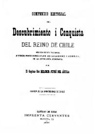 Compendio historial del Descubrimiento y Conquista del Reino de Chile / por Melchor Jufré del Águila | Biblioteca Virtual Miguel de Cervantes