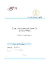El Gran Vidrio puesto al desnudo por sus verbos / Inocencio Galindo Mateo | Biblioteca Virtual Miguel de Cervantes