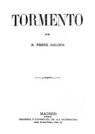 Tormento / Benito Pérez Galdós | Biblioteca Virtual Miguel de Cervantes