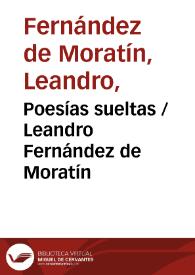 Poesías sueltas / Leandro Fernández de Moratín | Biblioteca Virtual Miguel de Cervantes