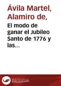El modo de ganar el Jubileo Santo de 1776 y las imprentas de los incunables chilenos / por Alamiro de Ávila Martel | Biblioteca Virtual Miguel de Cervantes