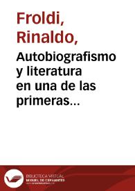 Autobiografismo y literatura en una de las primeras comedias de Lope : el tema de La Dorotea y Las Ferias de Madrid / Rinaldo Froldi | Biblioteca Virtual Miguel de Cervantes