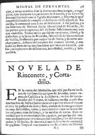 Rinconete y Cortadillo / de Miguel de Ceruantes Saauedra | Biblioteca Virtual Miguel de Cervantes