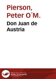 Don Juan de Austria / Peter O'M. Pierson | Biblioteca Virtual Miguel de Cervantes