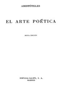 El arte poética / Aristóteles; [traducción directa del griego, prólogo y notas de José Goya y Muniain] | Biblioteca Virtual Miguel de Cervantes