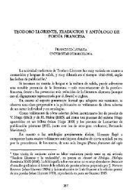 Teodoro Llorente, traductor y antólogo de poesía francesa / Francisco Lafarga | Biblioteca Virtual Miguel de Cervantes