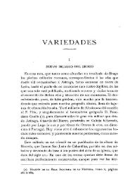 Nuevo miliario del Bierzo / Manuel Gómez-Moreno M. | Biblioteca Virtual Miguel de Cervantes