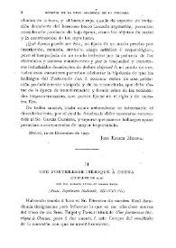 Une forteresse ibérique à Osuna : (Fouilles de 1903) / El Conde de Cedillo | Biblioteca Virtual Miguel de Cervantes