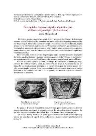 Dos capiteles hispano-visigodos adquiridos para el Museo Arqueológico [de Barcelona] / Martín Almagro Basch | Biblioteca Virtual Miguel de Cervantes