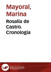Rosalía de Castro. Cronología | Biblioteca Virtual Miguel de Cervantes