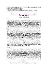 Notas sobre arqueología hispano-romana en la provincia de León / Antonio García y Bellido | Biblioteca Virtual Miguel de Cervantes
