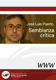 José Luis Puerto. Semblanza crítica / Ángel L. Prieto de Paula | Biblioteca Virtual Miguel de Cervantes