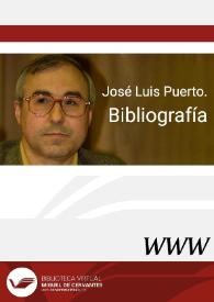 José Luis Puerto. Bibliografía / Ángel L. Prieto de Paula | Biblioteca Virtual Miguel de Cervantes