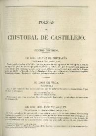 Poesías de Cristóbal de Castillejo | Biblioteca Virtual Miguel de Cervantes